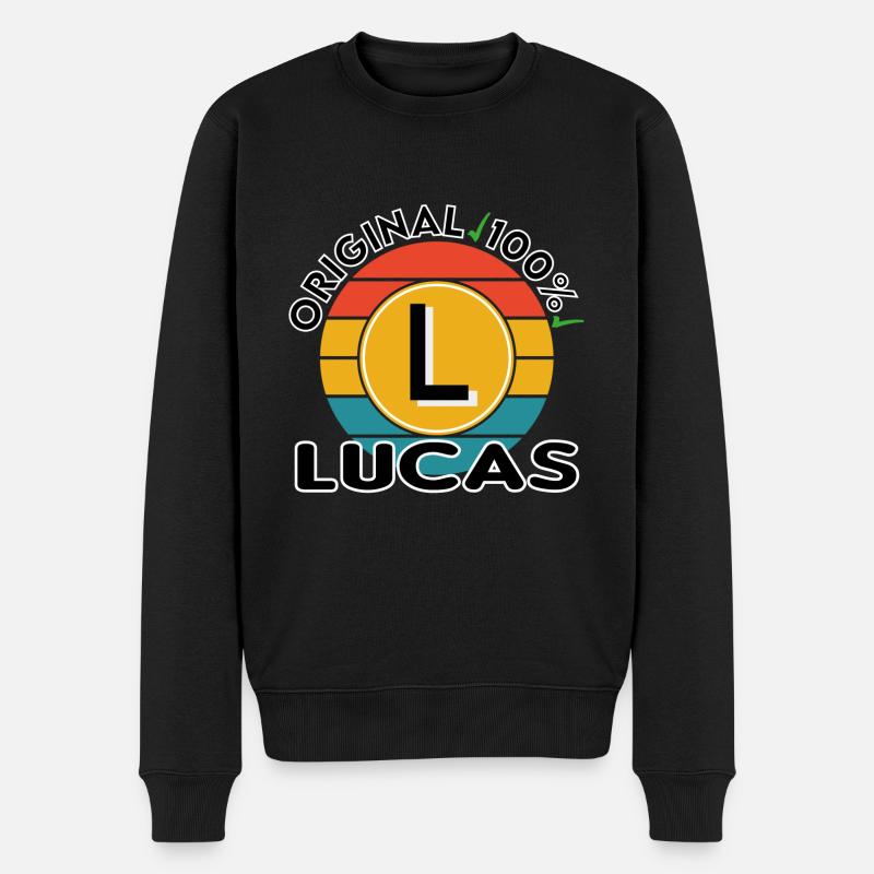 Lucas - Männer Premium Bio Pullover - Schwarz