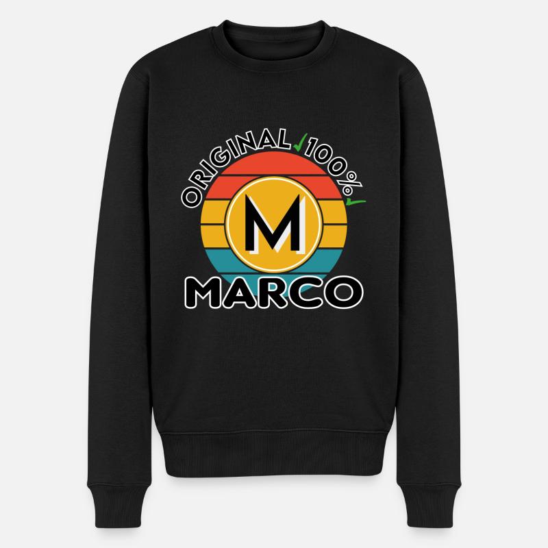 Marco - Männer Premium Bio Pullover - Schwarz