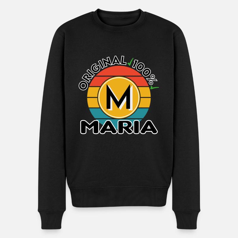 Maria - Männer Premium Bio Pullover - Schwarz