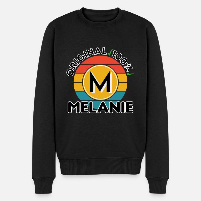 Melanie - Männer Premium Bio Pullover - Schwarz