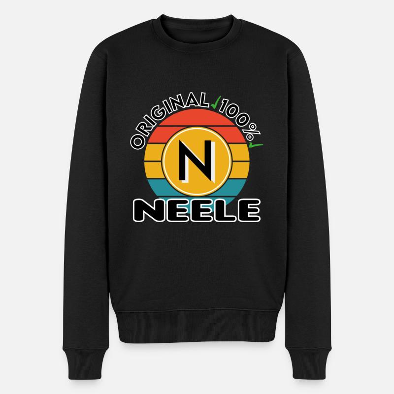 Neele - Männer Premium Bio Pullover - Schwarz