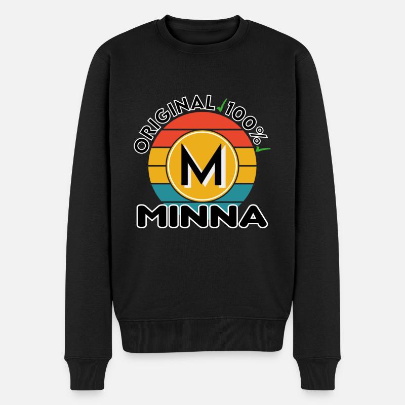 Minna - Männer Premium Bio Pullover - Schwarz