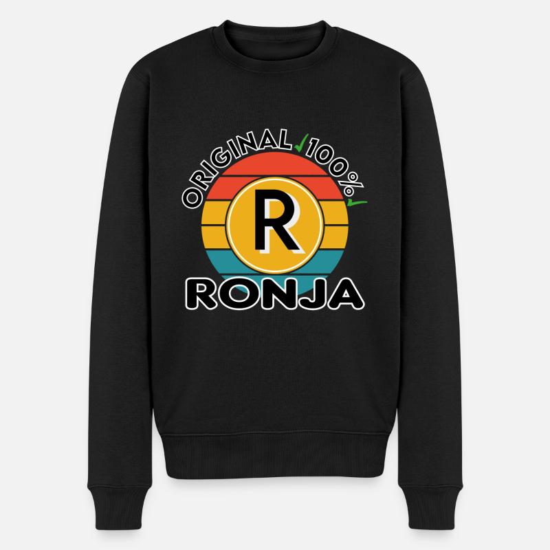 Ronja - Männer Premium Bio Pullover - Schwarz