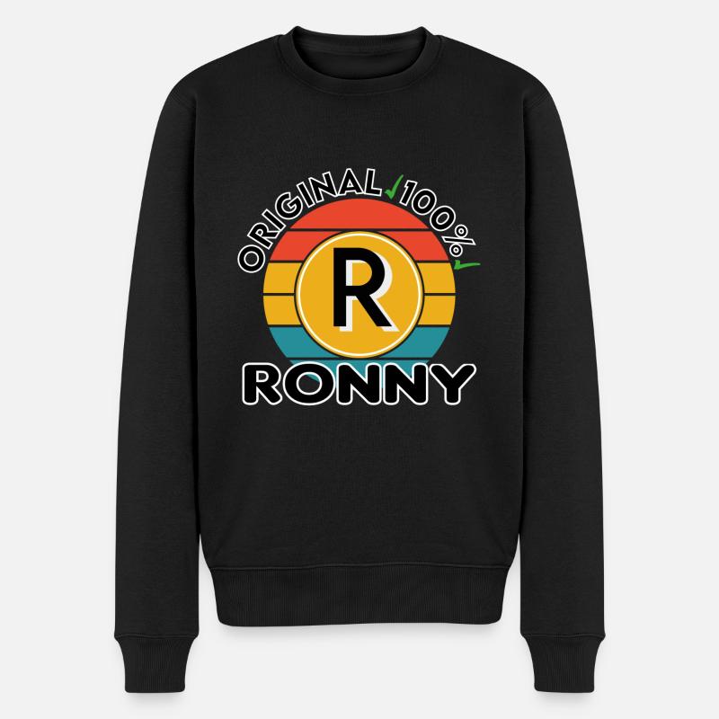 Ronny - Männer Premium Bio Pullover - Schwarz
