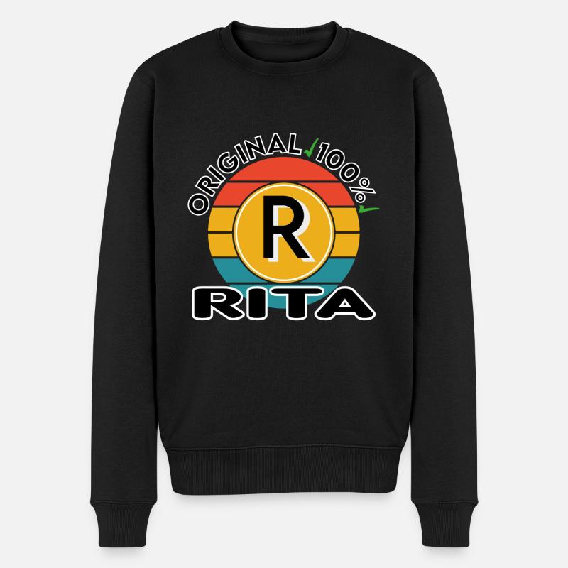 Rita - Männer Premium Bio Pullover - Schwarz