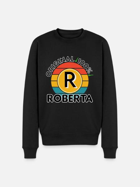 Roberta - Männer Premium Bio Pullover - Schwarz
