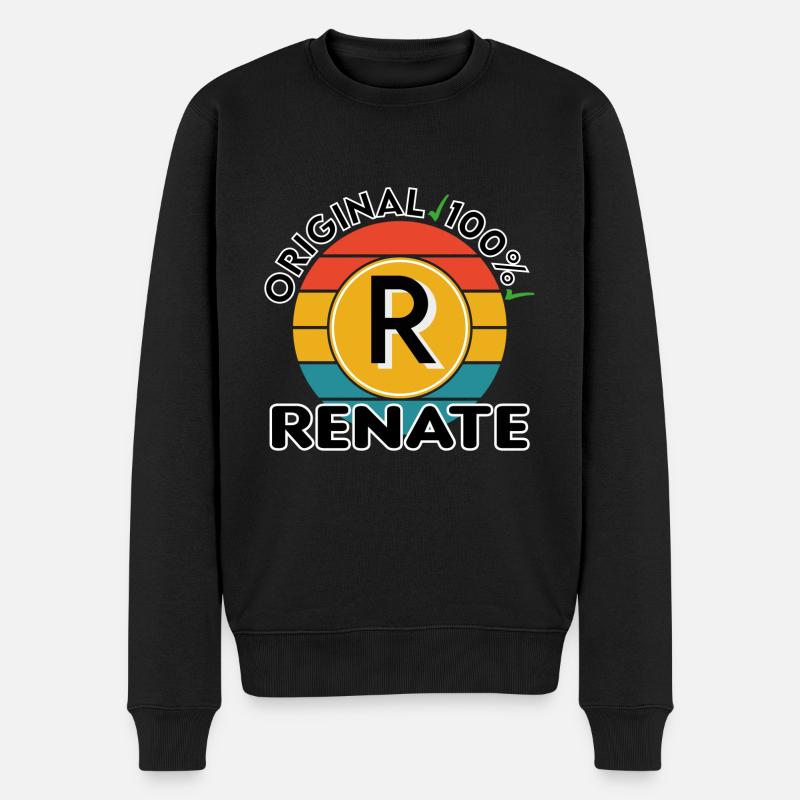 Renate - Männer Premium Bio Pullover - Schwarz