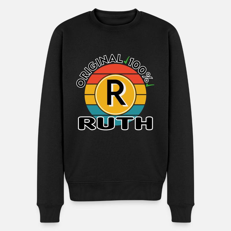 Ruth - Männer Premium Bio Pullover - Schwarz