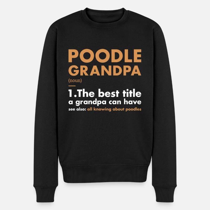 Définition du grand-père caniche - Pull Premium bio Homme - noir