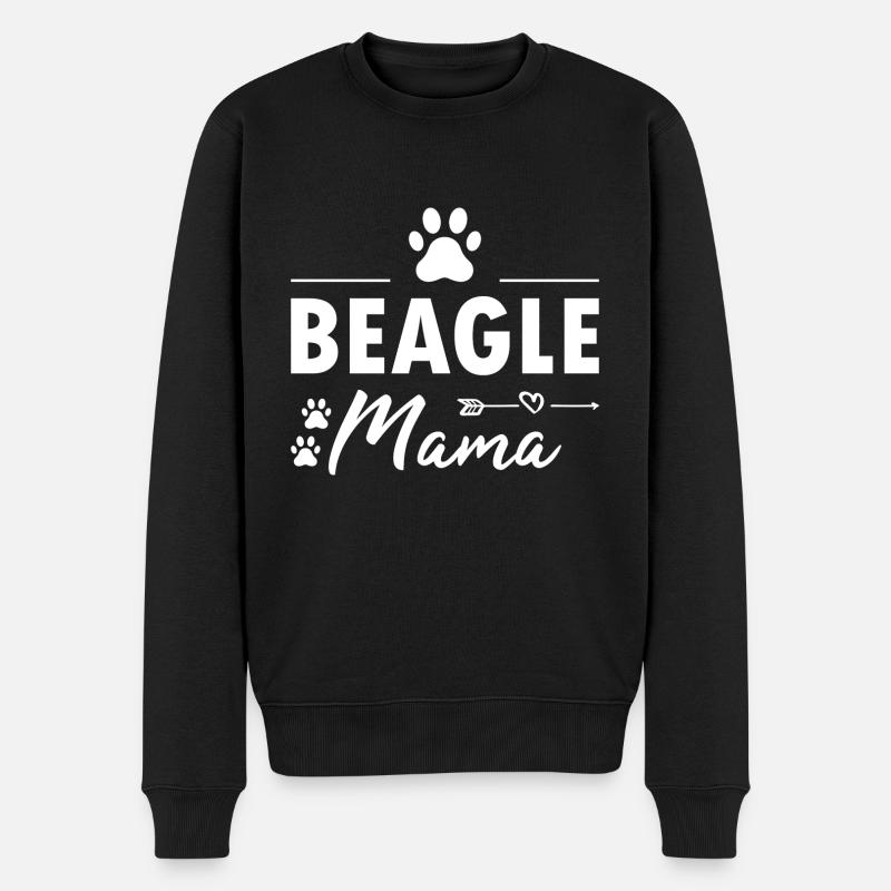 Beagle Mama - Männer Premium Bio Pullover - Schwarz