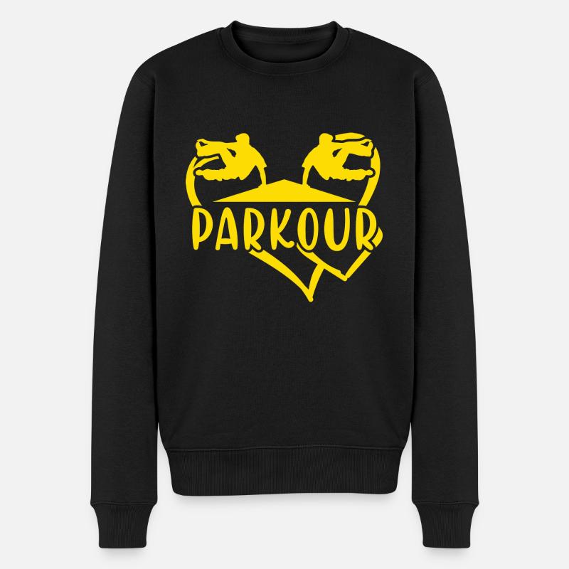 Traceur Heart Parkour - Pull Premium bio Homme - noir