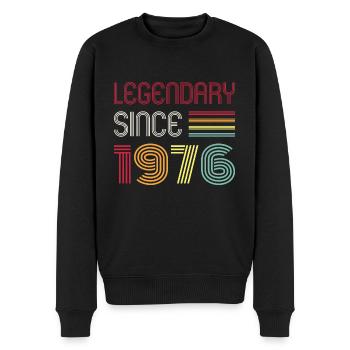 Birthday Legendary Since 1976 - Men's Premium Organic Jumper - black - Front - Nico (187cm)