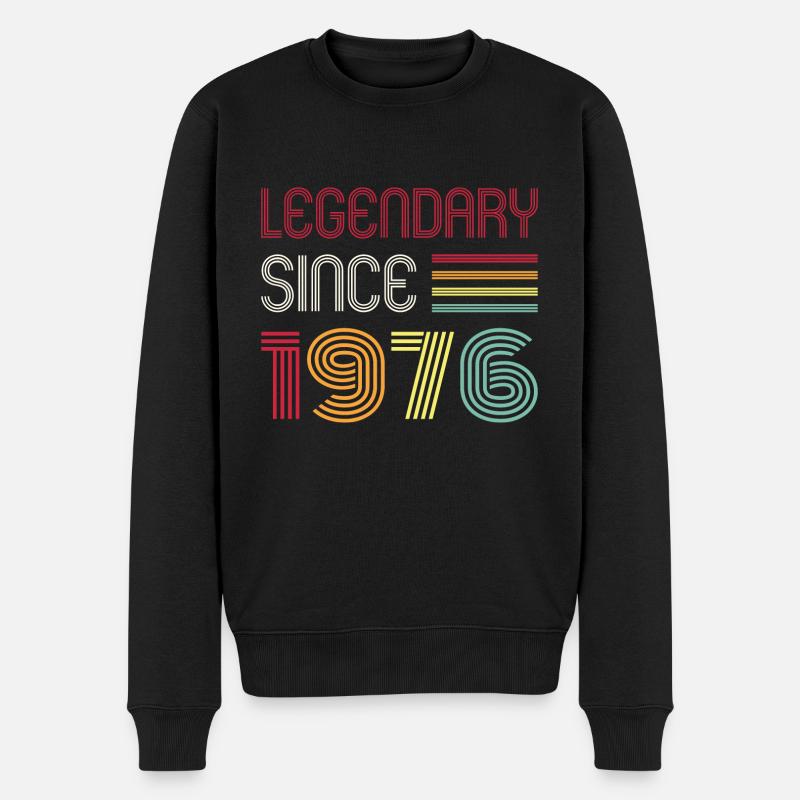 Anniversaire légendaire depuis 1976 - Pull Premium bio Homme - noir