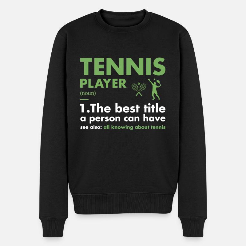 Sport Player Definition Tennis - Männer Premium Bio Pullover - Schwarz