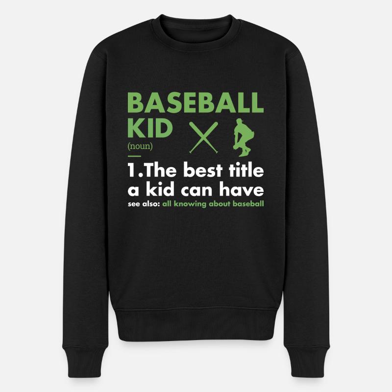 Sport Kid Definition Baseball - Männer Premium Bio Pullover - Schwarz