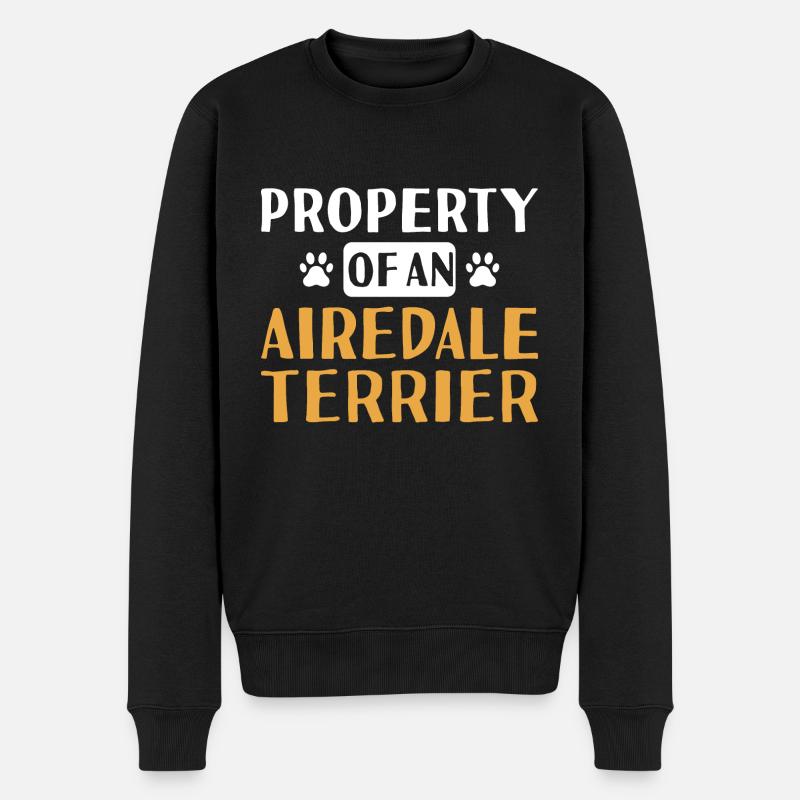 Propriété d’un Airedale Terrier - Pull Premium bio Homme - noir