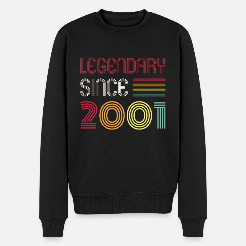 Anniversaire légendaire depuis 2001 - Pull Premium bio Homme - noir
