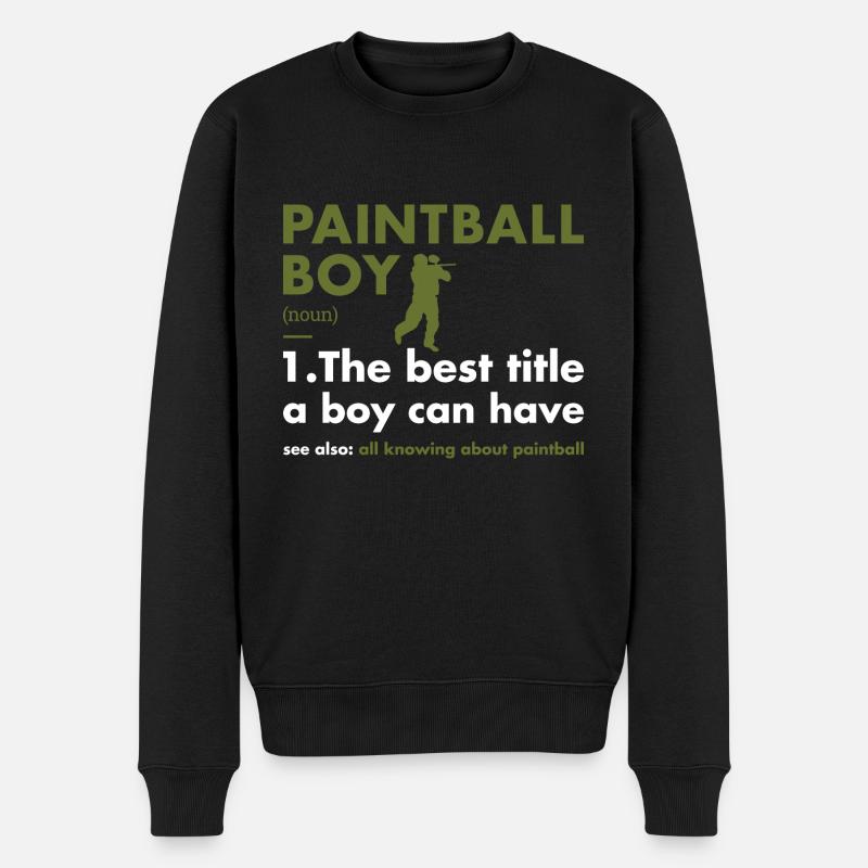 Sport Boy Définition Paintball - Pull Premium bio Homme - noir