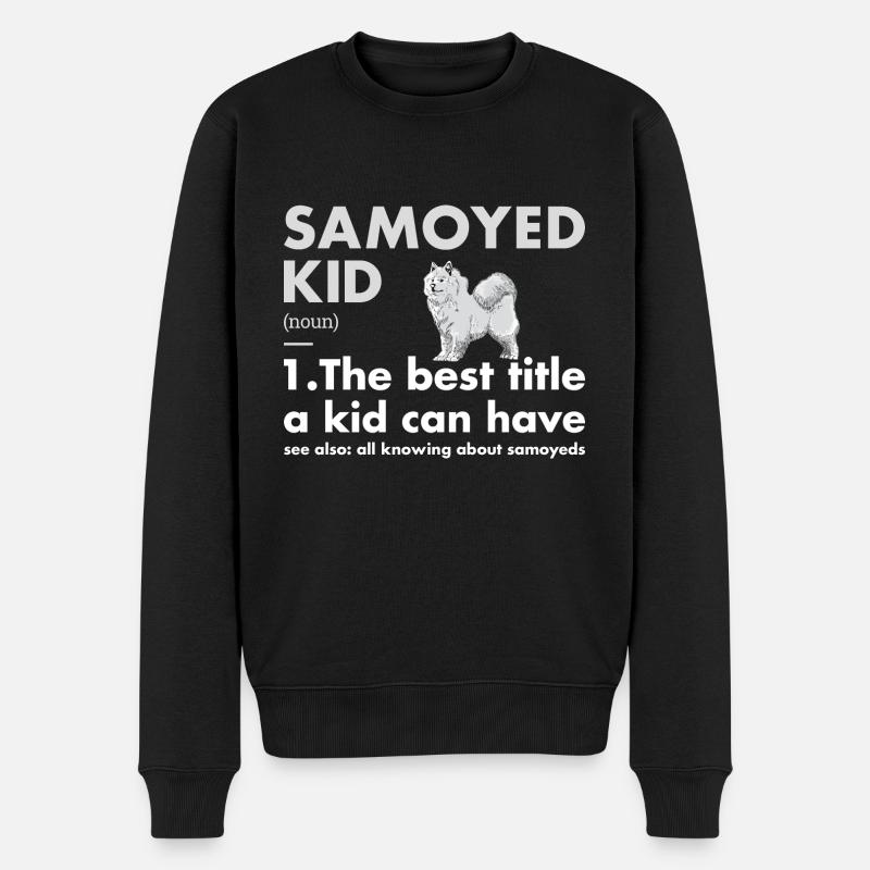 Samoyed Kid Definition - Männer Premium Bio Pullover - Schwarz