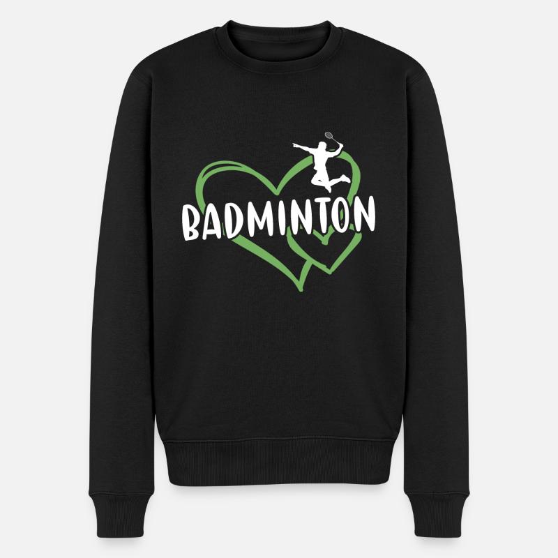 Sport Heart Badminton - Pull Premium bio Homme - noir