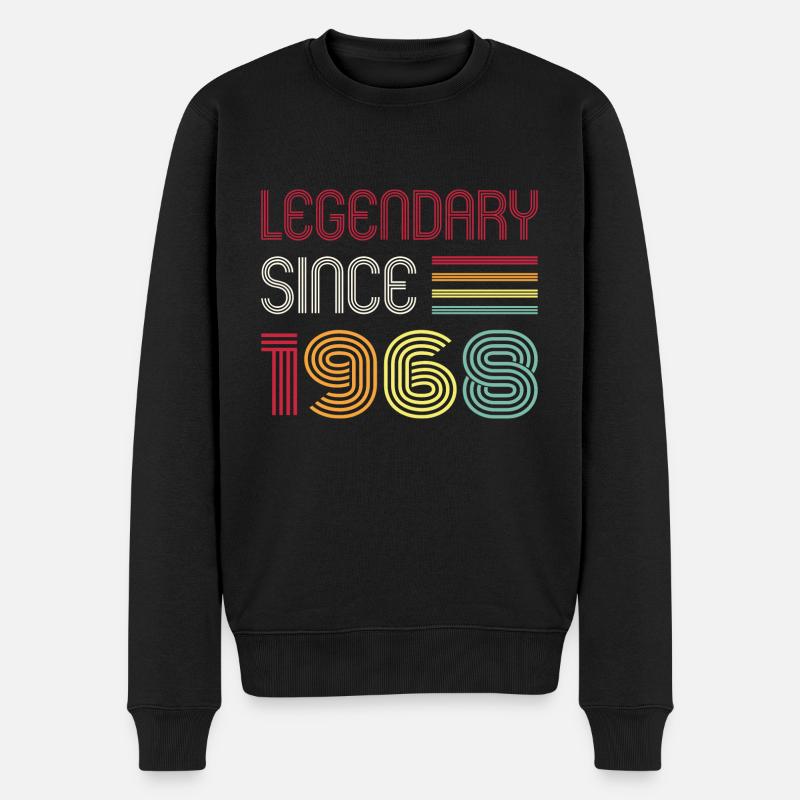 Birthday Legendary Since 1968 - Männer Premium Bio Pullover - Schwarz