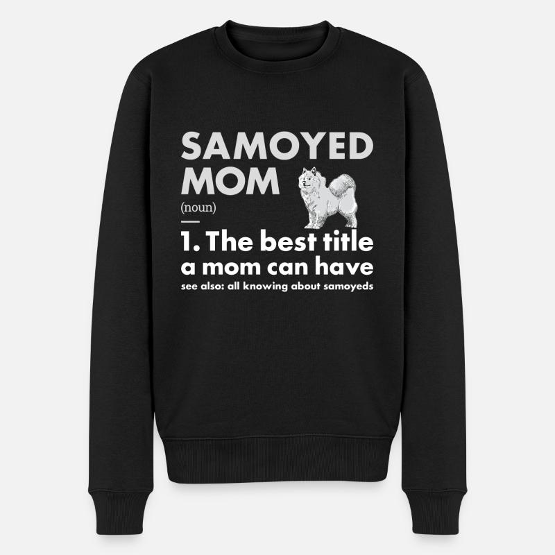 Samoyed Mom Definition - Männer Premium Bio Pullover - Schwarz