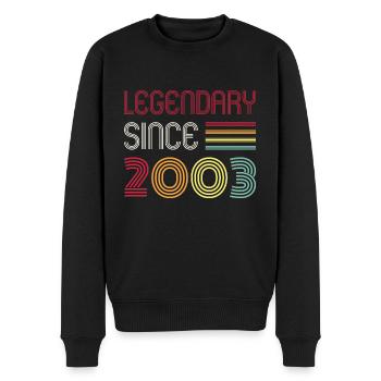 Birthday Legendary Since 2003 - Men's Premium Organic Jumper - black - Front - Nico (187cm)