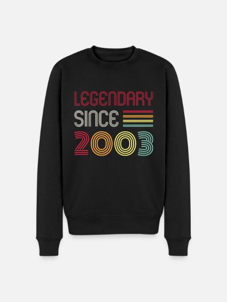 Birthday Legendary Since 2003 - Men's Premium Organic Jumper - black