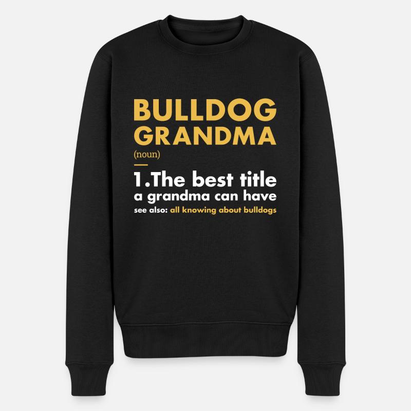 Définition de grand-mère bouledogue - Pull Premium bio Homme - noir