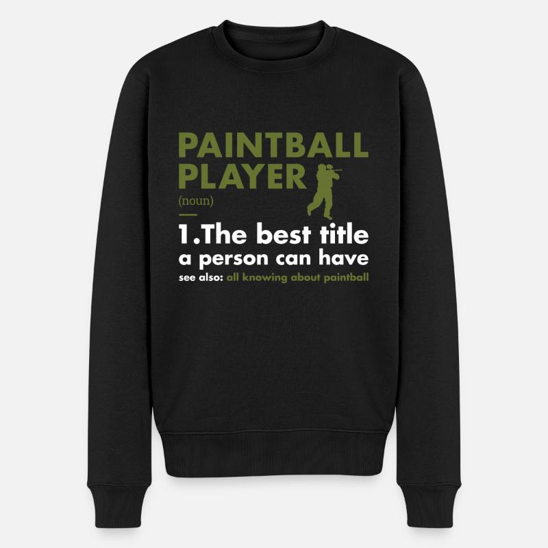 Sport Player Definition Paintball - Männer Premium Bio Pullover - Schwarz