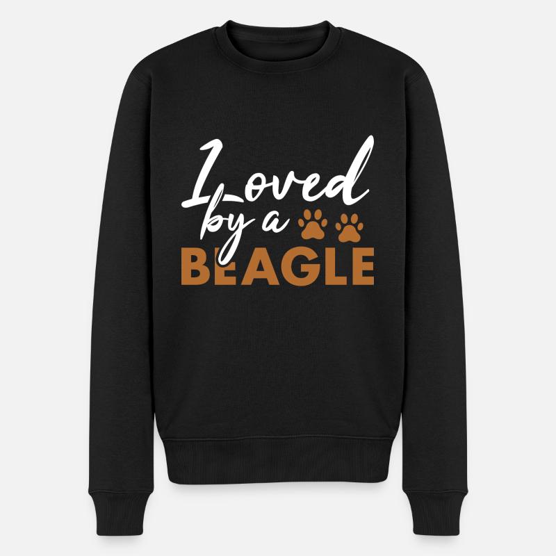 Aimé par un beagle - Pull Premium bio Homme - noir