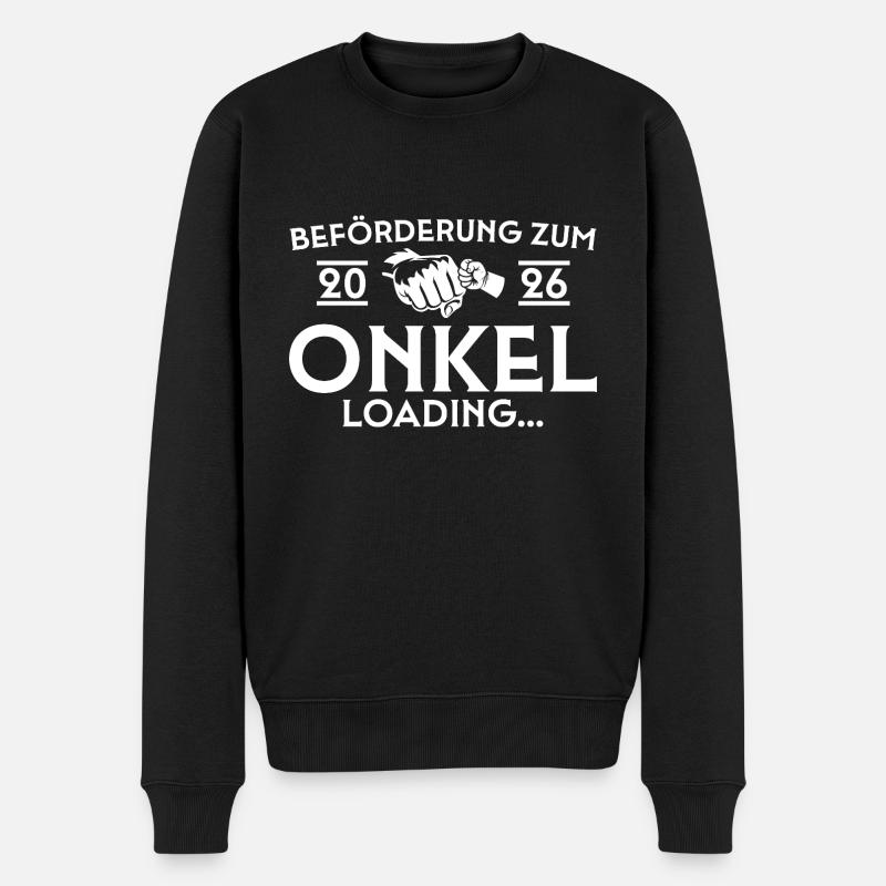 Werdender Onkel 2026 loading - Männer Premium Bio Pullover - Schwarz