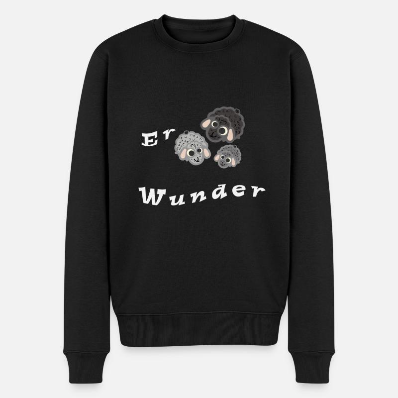 Erschafe Wunder - Männer Premium Bio Pullover - Schwarz