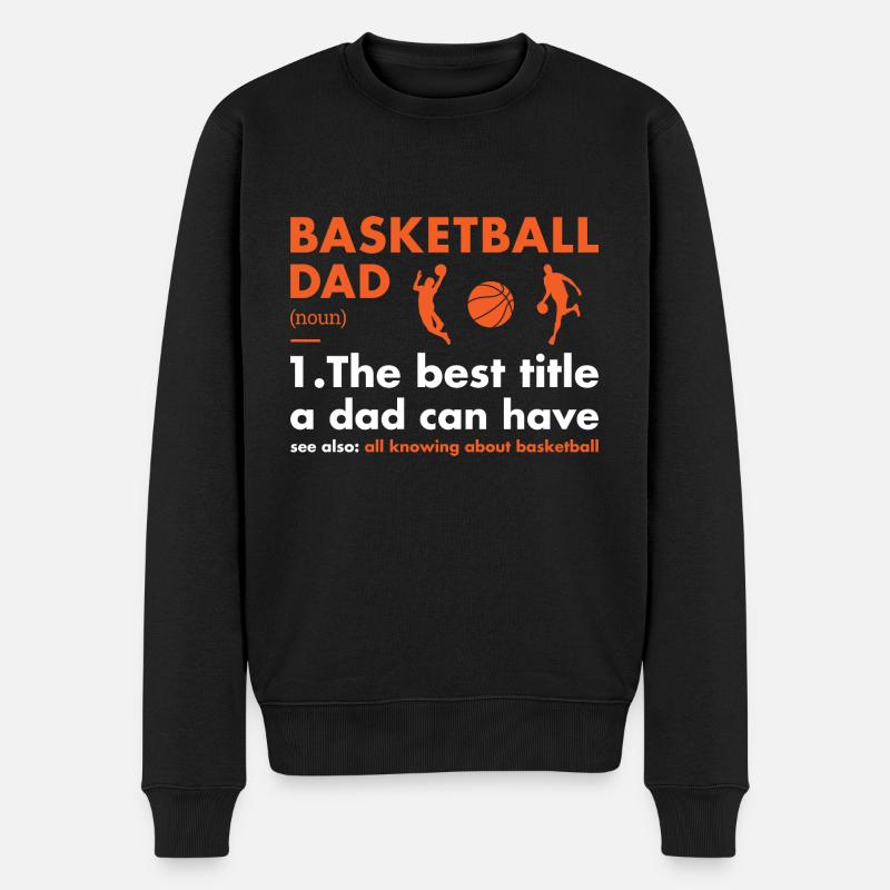 Sport Dad Definition Basketball - Männer Premium Bio Pullover - Schwarz