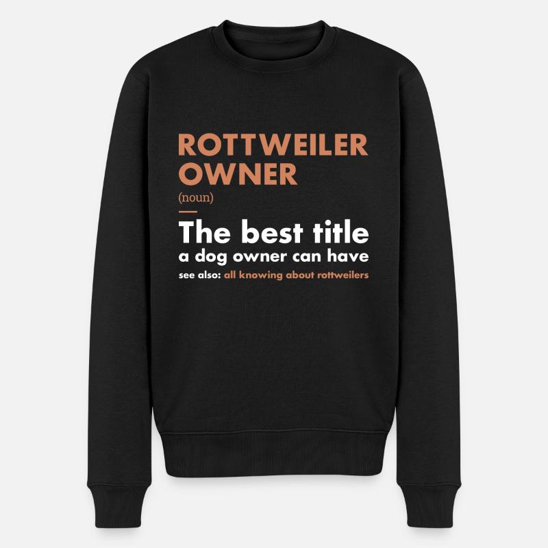 Rottweiler Définition du propriétaire - Pull Premium bio Homme - noir
