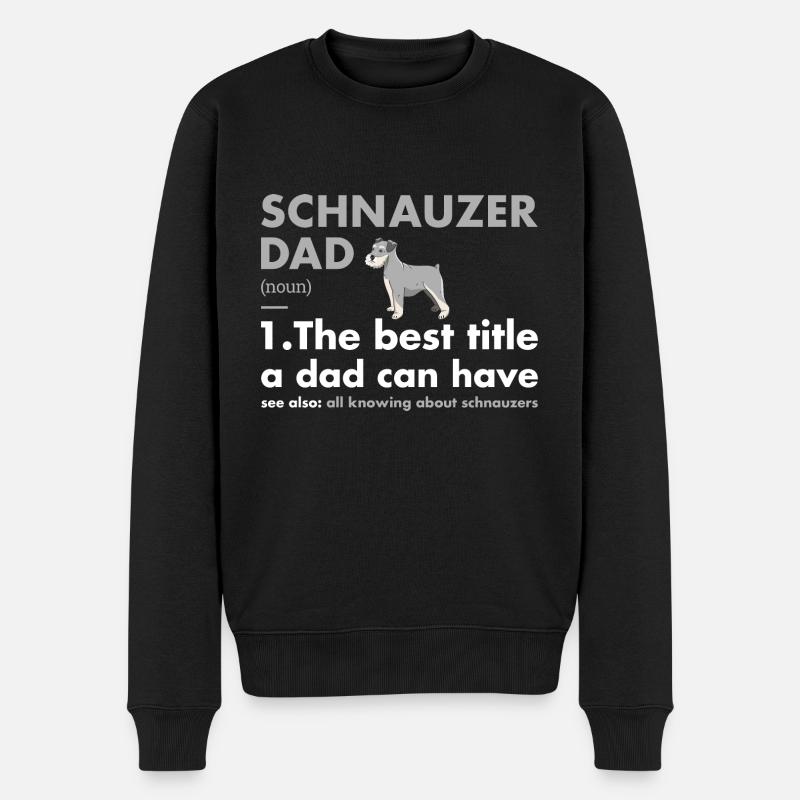 Schnauzer Dad Définition - Pull Premium bio Homme - noir