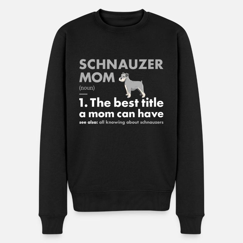 Schnauzer Mom Définition - Pull Premium bio Homme - noir