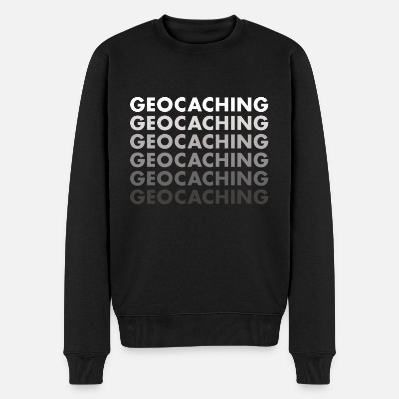 Geocacheur Geocaching - Pull Premium bio Homme - noir
