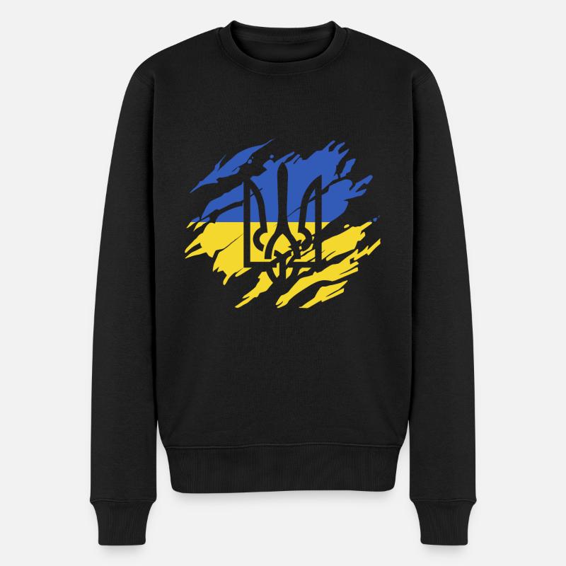 Ukraine Design - Pull Premium bio Homme - noir