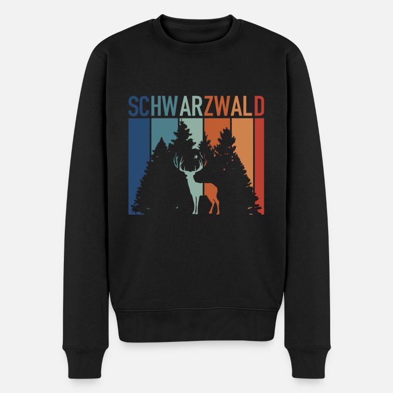 Schwarzwald Wandern - Männer Premium Bio Pullover - Schwarz