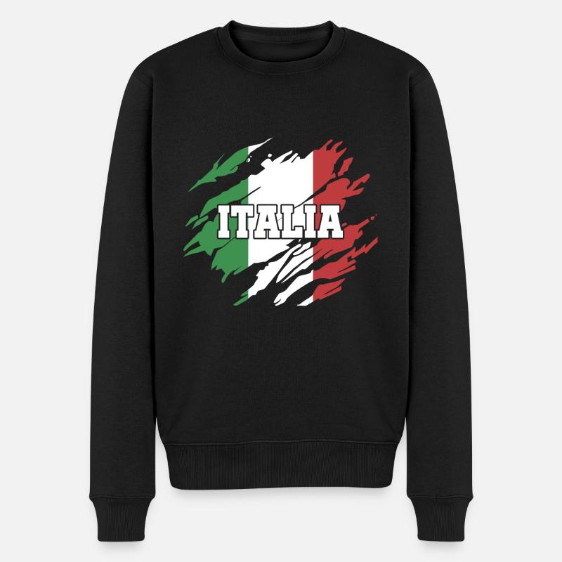 Italien Italia - Männer Premium Bio Pullover - Schwarz