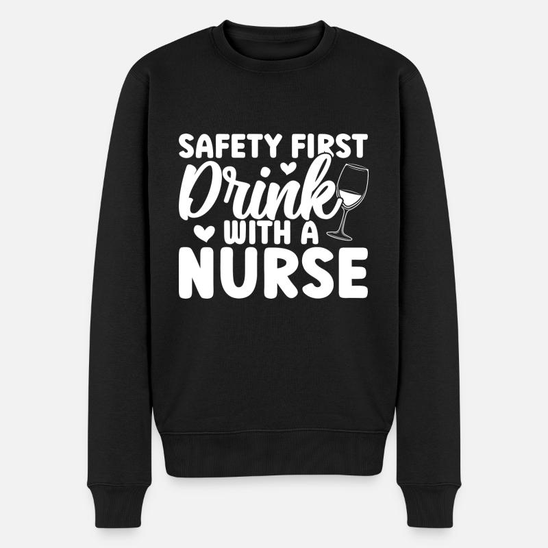 Kinderkrankenschwester - Männer Premium Bio Pullover - Schwarz