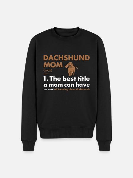 Dachshund Mom Definition - Men's Premium Organic Jumper - black