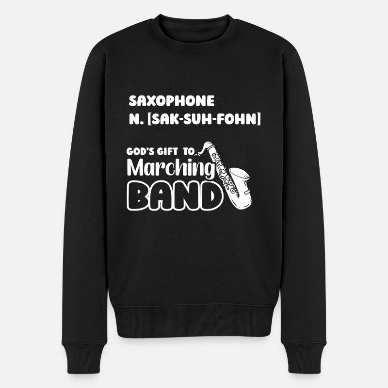 Saxophone Definition - Männer Premium Bio Pullover - Schwarz