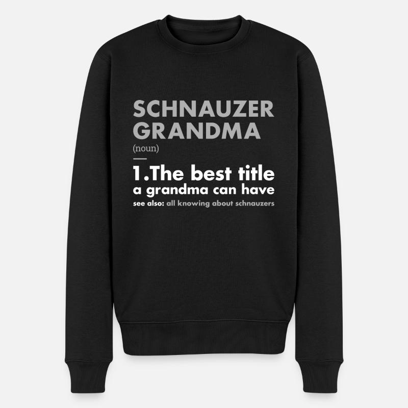 Schnauzer Grandma Definition - Männer Premium Bio Pullover - Schwarz