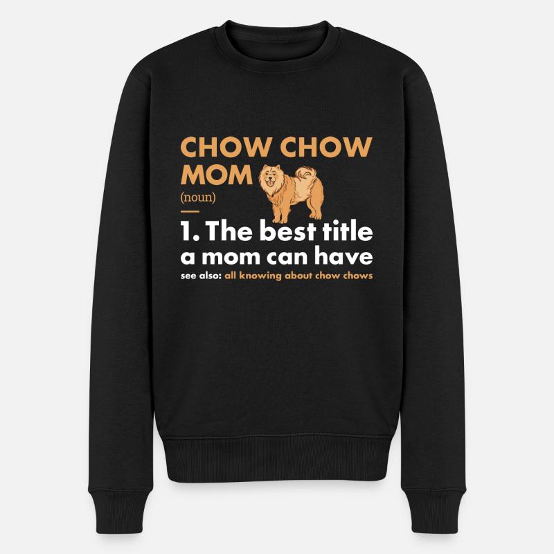 Chow Chow Mom définition - Pull Premium bio Homme - noir