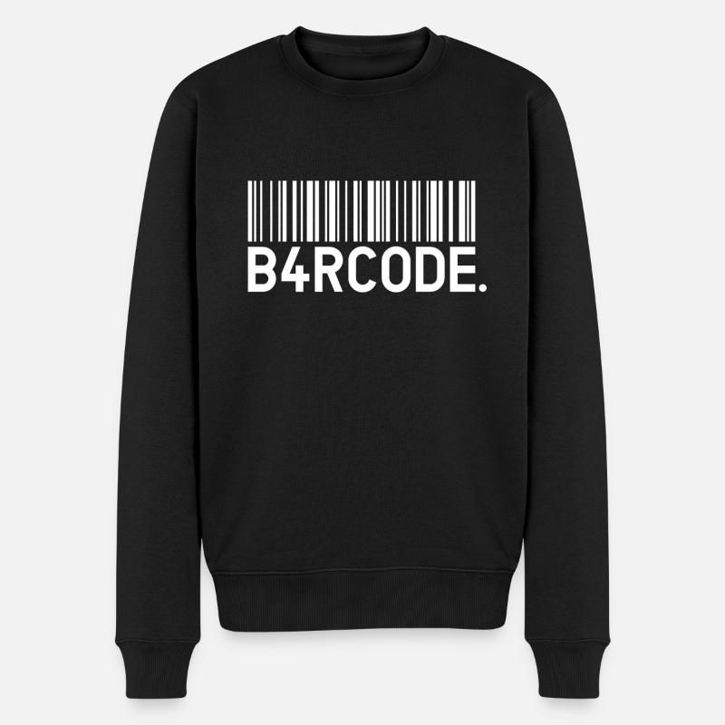 B4RCODE. - Männer Premium Bio Pullover - Schwarz