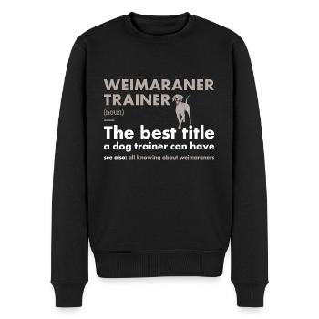 Dresseur de braques de Weimar - Pull Premium bio Homme - noir - Devant - Nico (187cm)