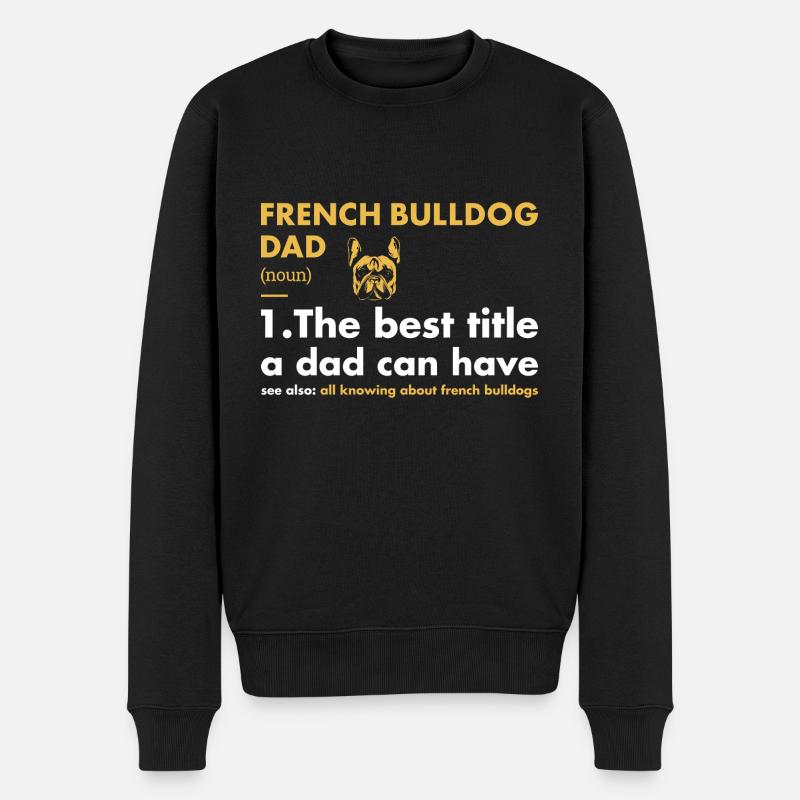 Définition du père bouledogue français - Pull Premium bio Homme - noir