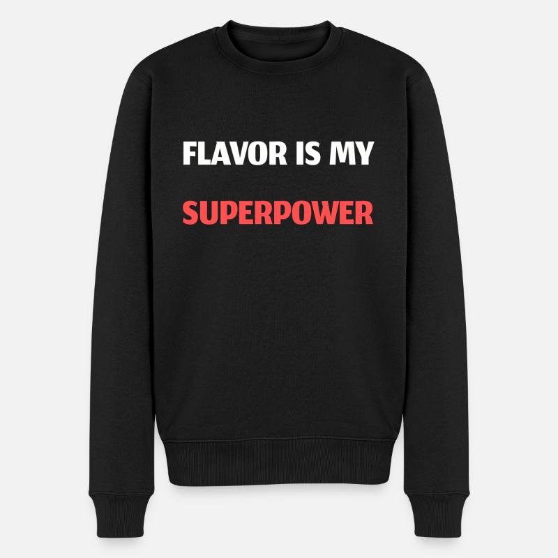 La saveur est mon superpouvoir - Pull Premium bio Homme - noir